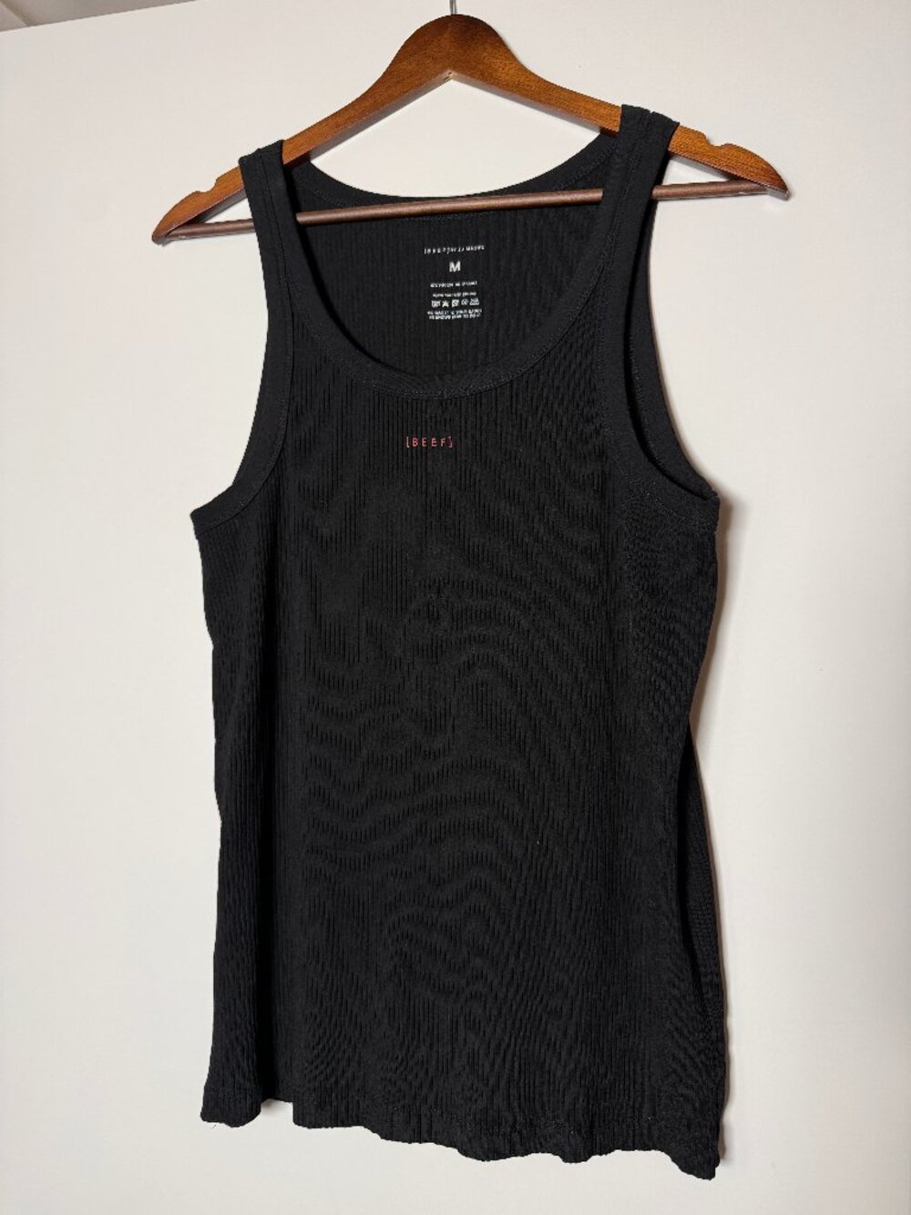JJ Malibu: Slim Rib Knit Tank Top - Black